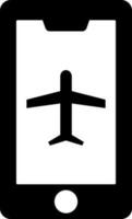 Airline service app in smartphone icon. vector