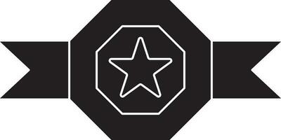 Star decorated belt shape award. vector