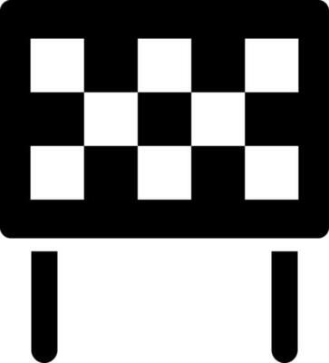 Bulletin board glyph icon or symbol.