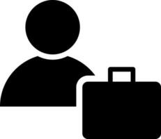 Vector illustration of man with briefcase.