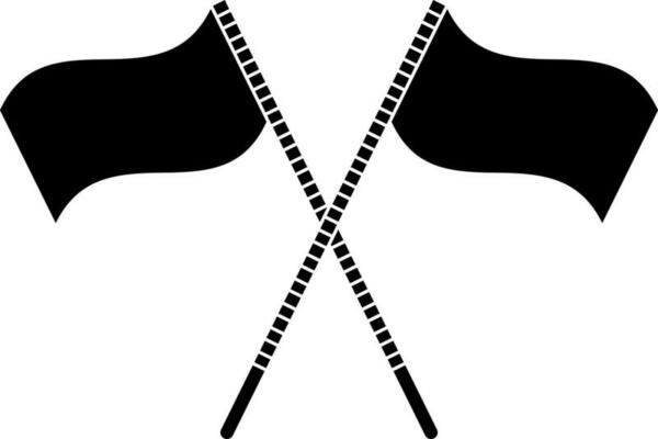 Race flags in Black and White color.