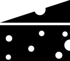 Slice of pastry icon in Black and White color. vector