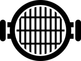 Grill icon in Black and White color. vector