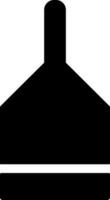 Black and White spatula icon in flat style. vector