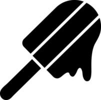 Stick ice cream icon in Black and White color. vector