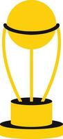 Yellow football trophy award. vector