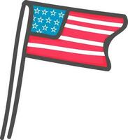 americano bandera para 4to de julio. vector
