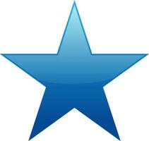 Illustration of a blue star. vector