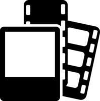 Video strips and photograph icon. vector