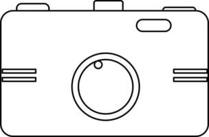 Isolated camera in line art illustration. vector