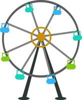 Flat illustration of ferris wheel. vector