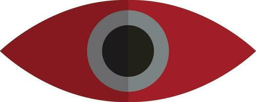 Red and grey eye lens on white background. vector