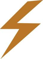 Lighting bolt in brown color. vector