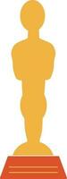 Golden award icon in illustration for cinema concept. vector