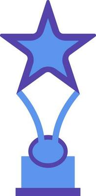 Icon of award in cinema industry.