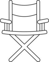 Director chair icon for sitting in isolated. vector