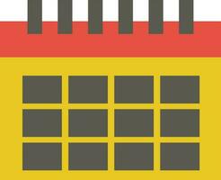 plano estilo vistoso icono de calendario. vector