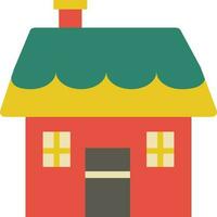 Isolated colorful icon of House in flat style. vector
