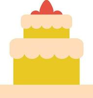 Isoated colorful icon of Cake for celebration concept. vector