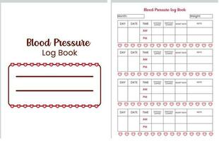 Blood Pressure Log Book vector