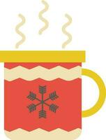 Hot coffee mug icon for food and drink concept. vector