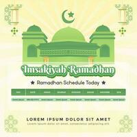 Banner Imsakia design for Ramadan Kareem. Ramadhan schedule. Eid Mubarak. Prayer times in Ramadhan. Jadwal Imsak. Cairo. Istanbul. turkey. Arab. vector. jadwal imsakiyah vector