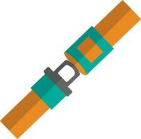 Illustration of a seat belt icon. vector