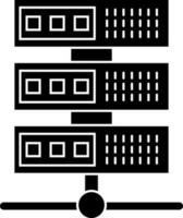 Flat style server icon or symbol. vector