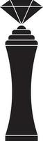 Black and White award in flat style. vector