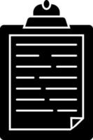 Clipboard or guest list icon in Black and White color. vector