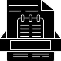 Log file icon or symbol in Black and White color. vector