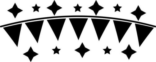 Vector sign or symbol of bunting flags with stars.