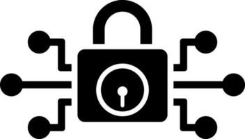 Encryption icon in Black and White color. vector