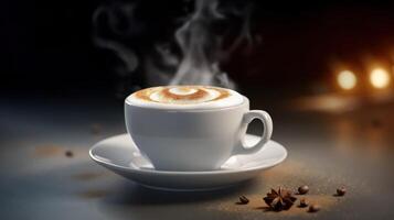 Cappuccino cup. Illustration photo