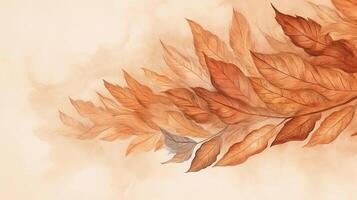 Watercolor Autumn fall background. Illustration photo