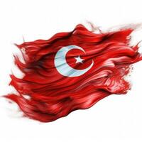turco bandera. ilustración ai generativo foto