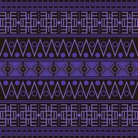 Textile pattern on dark vector background. Seamless ethnic design pattern.