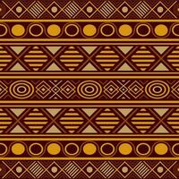 Textile pattern on brown vector background. Seamless ethnic design pattern.