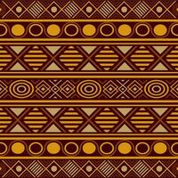 Textile pattern on brown vector background. Seamless ethnic design pattern.