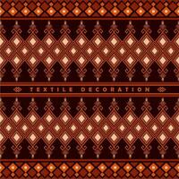 Textile pattern on dark vector background. Seamless ethnic design pattern.