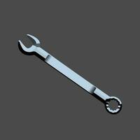 Hand wrench tool or spanner vector