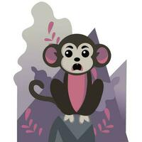 A happy funny monkey vector