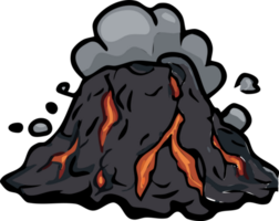 Volcano png graphic clipart design