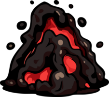 Volcano png graphic clipart design