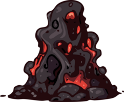 Volcano png graphic clipart design