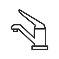 Faucet icon in flat style. Water tap vector illustration on white isolated background. Water pipe business concept.