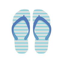 pairs of colored striped flip flops vector