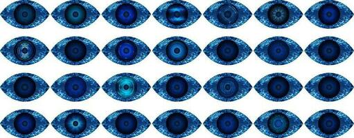 Modern Technology Icon Pack with Eyes vector