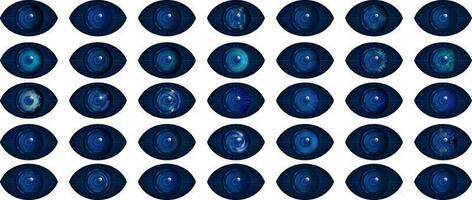 Modern Technology Icon Pack with Eyes vector