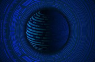 Modern Holographic Globe on Technology Background vector